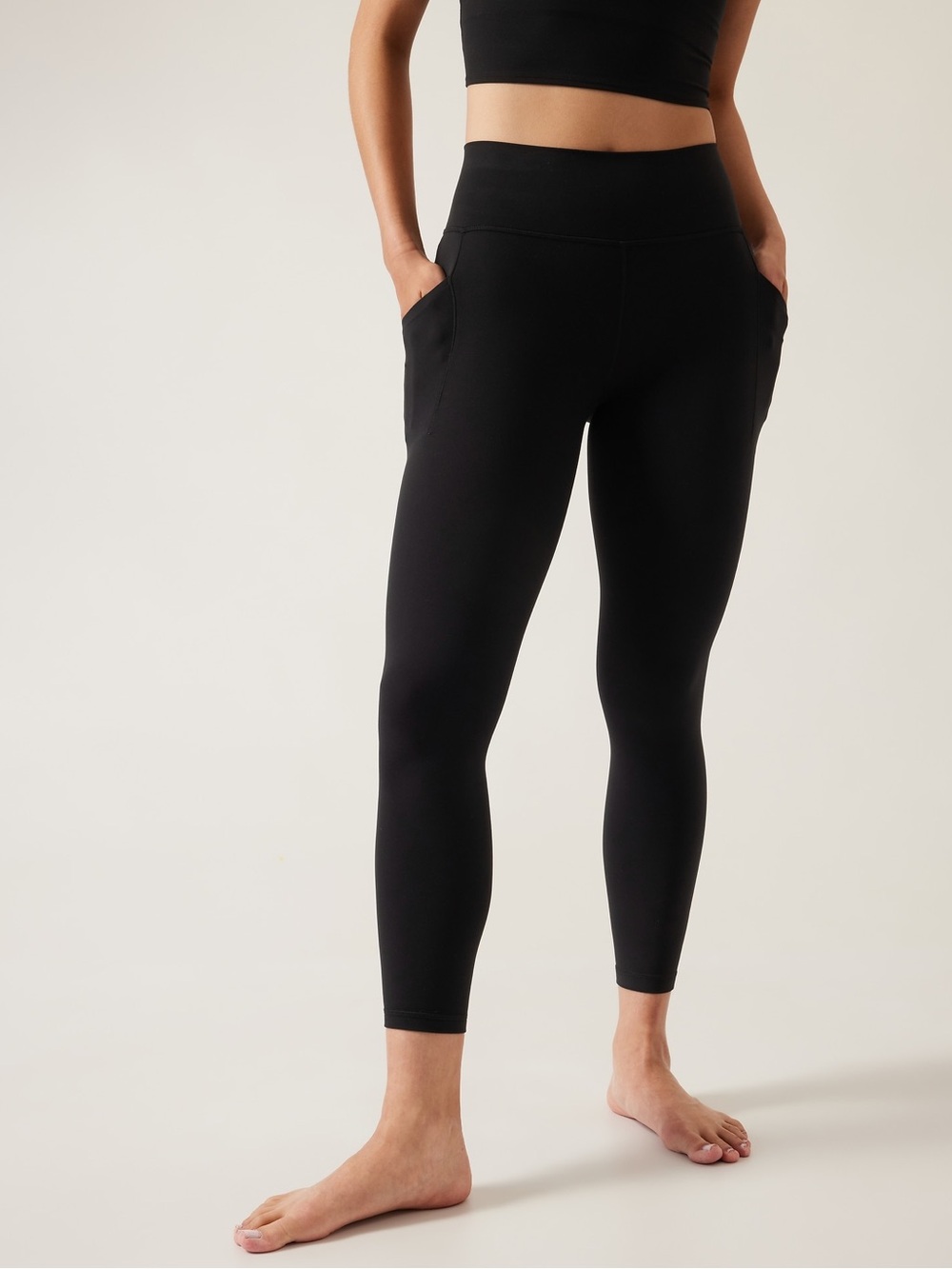 Athleta Salutation 7/8 Tight Black High-Waist Pocket Leggings